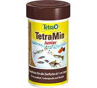 Tetra TetraMin Junior 100 ml | Pequeños copos | para juveniles en crecimiento a partir de 1 cm de longitud | alimento especial para el crecimiento