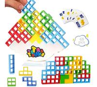 Tetra Tower Game,48 Pcs Tetra Tower Balance Juego,Tetra Tower Game Adultos,Tetris Tower Game,Terraza Torre Juego de apilamiento,Tetris Game Niños,Creativo apilable Juguetes,Divertido juego de