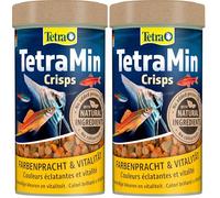 TetraMin Crisps - alimento en Forma de Crisps para Todos los Peces Ornamentales, Mezcla equilibrada para Peces sanos y Agua Clara, Lata de 250 ml (Paquete de 2)