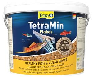 TetraMin Flakes - Alimento para Todos los Peces Ornamentales, 10 L | Forma escamas | Mezcla equilibrada para Peces Sanos y Agua clara | Crecimiento sano