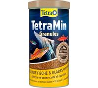 TetraMin Granules - alimento en forma de gránulos para todos los peces ornamentales , mezcla equilibrada para peces sanos y agua clara, lata de 1 l