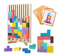 Tetris Puzzle 3D Madera, Brain Teaser Toy Construcción Inteligencia Regalo Educativo para Niños,Juego Rompecabezas con 41 Piezas, Juguetes para Niños 3 4 5 Años Regalos para Niños