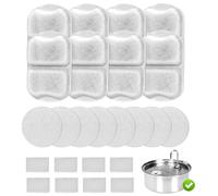 Tettie Paquete de 8 filtros de fuente de agua para perros compatibles con fuente oneisall, filtros de repuesto para fuente de perro de acero inoxidable de 7L/6,520.4 g/1.8G