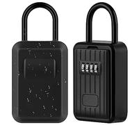 TEUEN Caja de Llaves Con Código y Funda de Silicona Impermeable - Caja de Seguridad Exterior Grande Ultra Robusta Para Pared - Interior y Exterior Para Casa, Escuela, Garaje