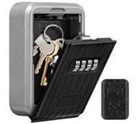 TEUEN Caja de Seguridad para Llaves: Cerradura con Llave Cerradura de Combinación Montada Impermeable Caja Fuerte para Llaves Exterior para hogar, Garaje, Escuela, Gimnasio, Oficina