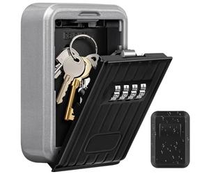 TEUEN Caja de Seguridad para Llaves: Cerradura con Llave Cerradura de Combinación Montada Impermeable Caja Fuerte para Llaves Exterior para hogar, Garaje, Escuela, Gimnasio, Oficina