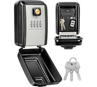 TEUEN Caja de Seguridad para Llaves, Gran Capacidad Caja de Bloqueo con Combinación Caja de Llaves Exterior para Garajes Hogares Escuelas