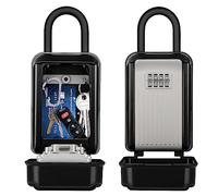 TEUEN Caja Fuerte de Llaves Exterior, Caja Fuerte para Llaves con Combinación de 4 Dígitos, Caja de Seguridad Impermeable Gran Capacidad Montaje en Pared para Hogar,Oficina,Garaje