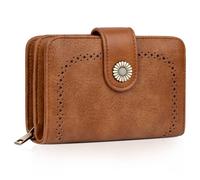 TEUEN Cartera Regalo Mujer, Monedero de Piel Sintética y Protección RFID - Incluye 16 Ranuras y Espacio para Billetes, Regalo de Cumpleaños para Mujer（Caja de Regalo Incluida）