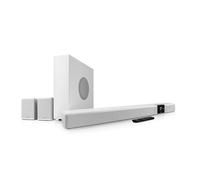 Teufel CINEBAR Dolby Atmos 22-7.1 - Barra de sonido con subwoofer inalámbrico que ahorra espacio, 8 tonos, sistemas de cine en casa, HDMI 3D ARC CEC, 4K Pass-Through, panel táctil - blanco
