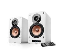 Teufel Ultima 25 Aktiv 2 - Altavoces de estantería activos con Bluetooth y receptor AV integrado, audio Dolby, radio DAB+ y FM, HDMI ARC CEC, Touch Slider - Pure White