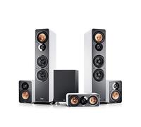 Teufel Ultima 40 Surround 5.1 - Juego de altavoces para cine en casa 5.1, sonido envolvente, subwoofer de alta fidelidad, color negro y blanco