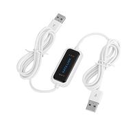 TEUOPIOE USB De Alta Velocidad De Pc A Pc, Enlace De Sincronización Compartido En Línea, Puente De Transferencia Directa De Archivos De Datos, Cable LED, Copia Fácil Entre 2 Ordenadores