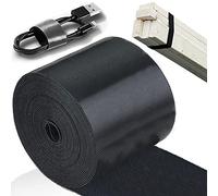 TEUVO 9CM x 4M Cinta de Gancho y Bucle Bridas, Doble Cara Cables Para Atando Cable, Bridas Reutilizables para Cable La administración, Artesanía de bricolaje, Alrededor de Inicio y Oficina Negro