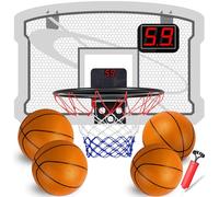 TEUVO Canasta Baloncesto Infantil con Puntuación Automática 4 Canastas Juguete Niños, Mini Canasta Baloncesto Interior para Habitacion Puerta Basketball Hoop Regalo Juegos 5 6 7 8 9 10 años Niños Niña