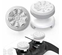 TEUVO Joystick Thumbstick Grips para PS5 Joystick PS4 Joystick, Objetivo Asistir Silicona Tapa para PS5 Mando Ayuda con Control Accesorios para PS5 Controller Reducir Pulgarcito Fatiga, Blanco, 2 Pcs