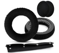 TEUYOE Juego de almohadillas de repuesto para la cabeza con Beyerdynamic T5P T1 DT440 DT990 DT880 DT770 PRO (negro, almohadillas para los oídos+almohadillas)