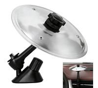 TEUYOE Platillo de choque de coche, tambor giratorio de 360°, rejilla de ventilación de aire para todos los vehículos, bateristas, músicos y entusiastas de los automóviles (plateado)