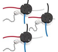 Teuypty 3 Piezas Ze-208S E89885 3 Velocidades 4 Cables Interruptor de Cadena de TraccióN Ventilador de Techo Interruptor de Luz Pieza de Repuesto, B