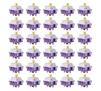 Teuypty 30 Interruptores Sillyworks Hyacinth V1 de 5 Pines, Lineales, Intercambiables en Caliente, Sonido Hi-Fi para Teclados Mecánicos DIY