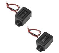 Teuypty Alerta Electrónica con Zumbador de 12 V, Sirena Piezoeléctrica Continua de 400 Hz, Sonar con Pitido Muy Fuerte para Bocina de Seguridad, Instalación por Cable, 2 Unidades