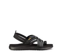 Teva Sandalia W Voya Strappy Punta Descubierta Mujer, Negro (Hera Black Hbk), 42 EU