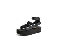 TEVA Flatform Mevia Adjustable Quick-Drying Casual Sandals, Sandalias Mujer, Black, 40 EU