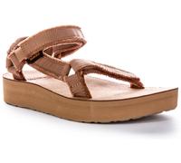 TEVA Midform Lona Deshilachado Bordes Suave Mujer Sandalia En Marrón EU 36-42