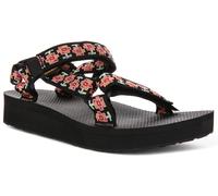 Teva Midform Univ Open Toe Neón Floral Sandalia De Mujer En Negro Rosa EU 36-42