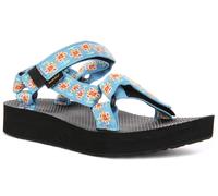 Teva Midform Univ Punta Abierta Neon Floral Mujer Sandalia En Azul Negro