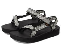 TEVA Midform Universial Punta Abierta Tira Vegano Sandalia Blanco Negro Mujer Ru
