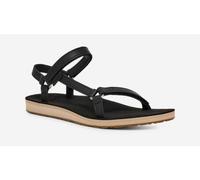 Teva Sandalias De Cuero Slim Original Universal Para Mujer Negro Tan