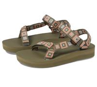 Teva Sandalias de cuña con correa al tobillo para mujer, Retro Squares Unwind, 41 EU