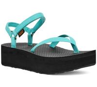 Teva Sandalias planas para mujer Slim Sport, Verde azulado brillante/negro, 41 EU