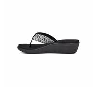 Teva Voya Wedge, Sandalias con cuña Mujer, con Marcas de Barniz en Blanco y Negro, 41 EU