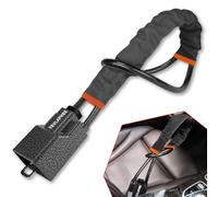 Tevlaphee Antirrobo Coche, Barra Antirrobo Coche, Cabeza Metálica, Cerradura Auto Alta Visibilidad, Robusto, Servicio Pesado, Ajuste Universal, 3 Llaves(Negro)