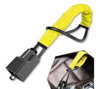 Tevlaphee Antirrobo Coche, Barra Antirrobo Coche, Cabeza Metálica, Cerradura Auto Alta Visibilidad, Robusto, Servicio Pesado, Ajuste Universal, 3 Llaves(Amarillo)