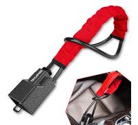 Tevlaphee Antirrobo Coche, Barra Antirrobo Coche, Cabeza Metálica, Cerradura Auto Alta Visibilidad, Robusto, Servicio Pesado, Ajuste Universal, 3 Llaves(Rojo)
