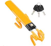 Tevlaphee Antirrobo Coche, Barra Antirrobo Coche, Más Visible, Servicio Pesado, Ajuste Universal, 3 Llaves(Amarillo)