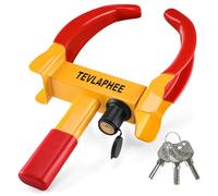 Tevlaphee Cepo Antirrobo Rueda Coche Remolque Caravana Reforzado Universal Ajustable Protección PVP Cerradura Antitaladro