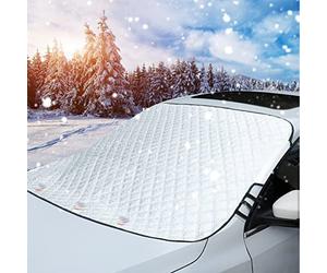 Tevlaphee Protector Parabrisas Hielo Protector de Parabrisas Magnético para Coche Protege de Hielo, Nieve Viento, Funda Plegable Parabrisa Delantero Universal, 197x128cm