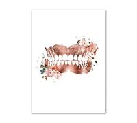 Teweakt Herramientas dentales cráneo Diente implante anatomía Arte Dentista Regalo Lienzo Pintura póster Impresiones Pared Cuadros médico Oficina clínica Decoración(F,13X18 cm Unframed)