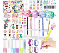 TEWWCEO Kit de Creación de Bolígrafos con 170+ Accesorios, Laboratorio de Boligrafos Personalizables, Juego Creativo, Fabrica de Rotuladores, Manualidades Niños 5 6 7 8 9 10 11 12 Años