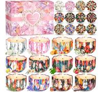 TEWWCEO Velas Perfumadas Juego de 12 piezas,Navidad Velas Aromaticas Regalos,Vela Aromática Regalo de Velas de Aromaterapia Cera de Soja Natural Vela de Viaje Adecuado, Yoga Baño Dormitorio, Navidad
