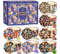 TEWWCEO Velas Perfumadas Juego de 8 piezas,Navidad Velas Aromaticas Regalos,Vela Aromática Regalo de Velas de Aromaterapia Cera de Soja Natural Vela de Viaje Adecuado, Yoga Baño Dormitorio, Navidad