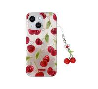 Tewwsdi Cherry - Funda para iPhone 13 con dije de teléfono para iPhone 13, bonito diseño de frutas retro de verano Kawaii, haz láser de TPU que nunca se decolora, bordes elevados de 0.06 pulgadas que