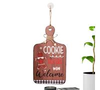 Tewzafiya - Adornos de pan de jengibre, adornos de hombre de jengibre - Home Keksmann - Cartel de bienvenida para decoración de puerta de casa, colgador de puerta de temporada para granja, pared