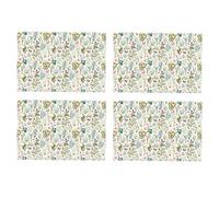 Tewzafiya Alfombrilla de comedor para niños, manteles individuales para mesa de comedor | 4 manteles individuales para niños con animales lindos | Esterilla para comer al bebé con aislamiento térmico