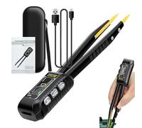 Tewzafiya Analizador de componentes electrónicos, pinzas para contadores inteligentes - Pinzas de probador digital SMD - Analizador de componentes de alta precisión Reconocimiento inteligente de