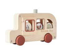 Tewzafiya Autobús De Juguete | Juguetes De Madera para - Juego Educativo Interactivo Portátil para Entretenimiento Y Escolar, Aprendizaje Creativo para Niños Y Niñas